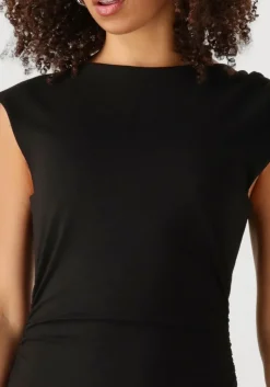 zwarte edited midi jurk wiara dress