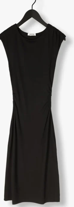 zwarte edited midi jurk wiara dress