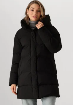 zwarte elvine gewatteerde jas vesper