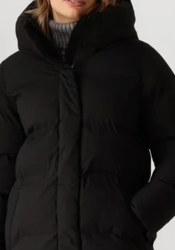 zwarte elvine gewatteerde jas vesper