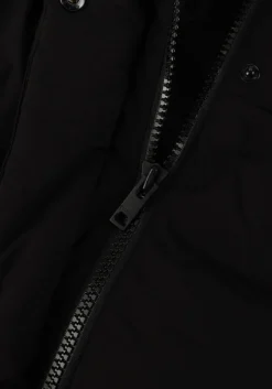 zwarte elvine gewatteerde jas vesper