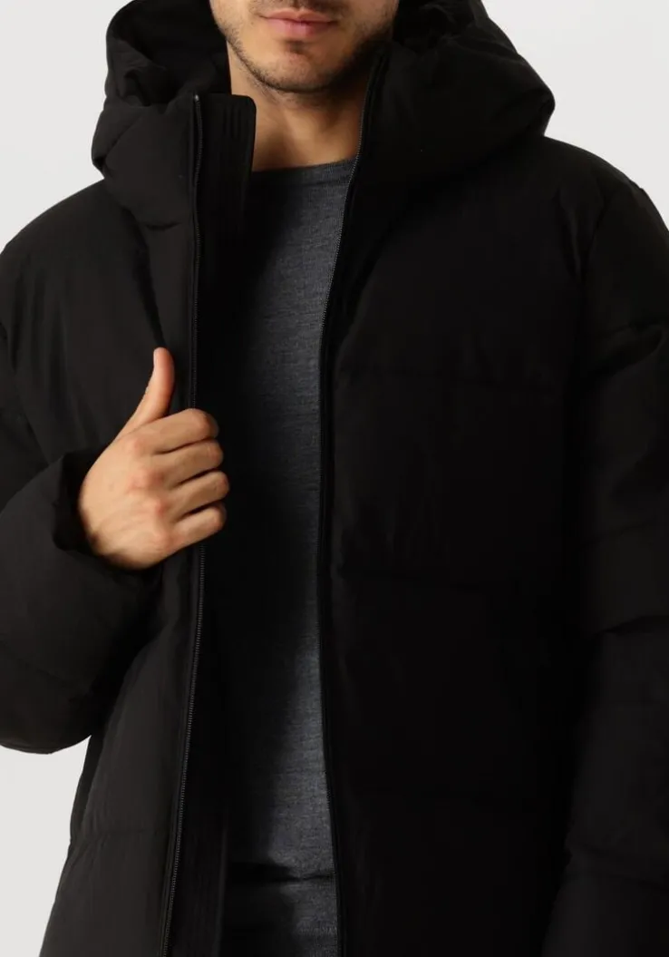 zwarte elvine gewatteerde jas bjarne