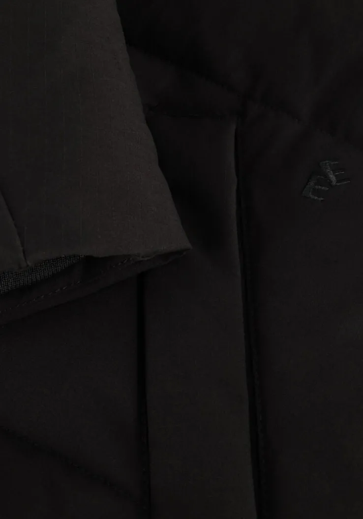 zwarte elvine gewatteerde jas bjarne