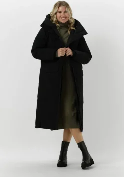 zwarte elvine gewatteerde jas asha