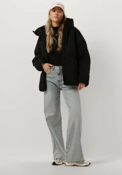 zwarte elvine gewatteerde jas maddie