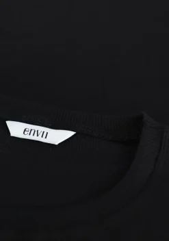 zwarte envii midi jurk enally ls dress 5314