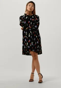 zwarte envii mini jurk enmette ls dress 6954