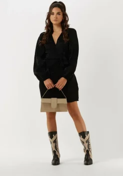 zwarte envii mini jurk enrobyn ls v-n dress 6933