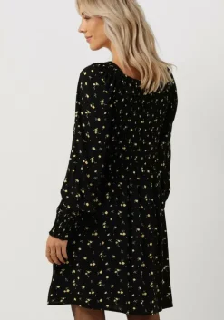 zwarte envii mini jurk enerica ls dress aop 6696