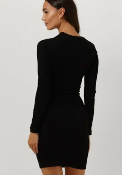 zwarte envii mini jurk enally ls on sh dress 5314