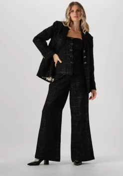 zwarte fabienne chapot pantalon remi tweed trousers