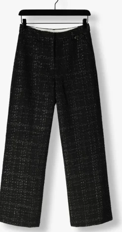 zwarte fabienne chapot pantalon remi tweed trousers