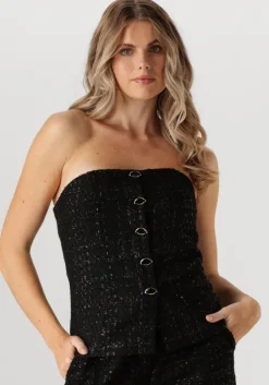 zwarte fabienne chapot top twinnie tweed top