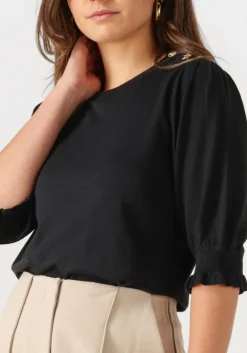 zwarte fabienne chapot trui molly short sleeve pullover