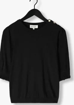 zwarte fabienne chapot trui molly short sleeve pullover