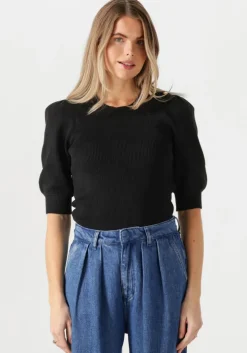 zwarte fabienne chapot trui lillian short sleeve pullover