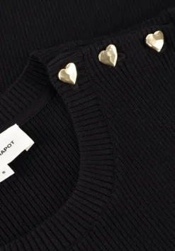 zwarte fabienne chapot trui lillian short sleeve pullover