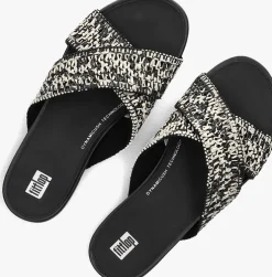 zwarte fitflop slippers ja8