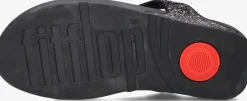zwarte fitflop slippers lulu glitter toe-post