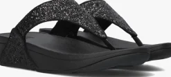 zwarte fitflop teenslippers lulu glitter toe-post