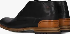 zwarte floris van bommel nette schoenen sfm-50141 crepi