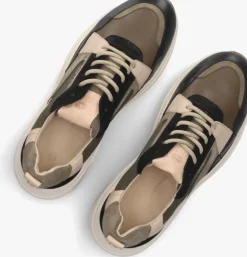 zwarte fred de la bretoniere lage sneakers flame gaia combi