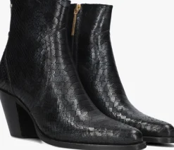 zwarte fred de la bretoniere enkellaarsjes blaire ankle boot