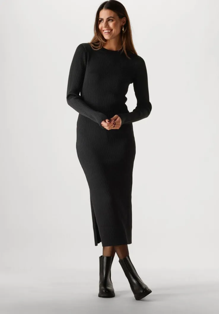 zwarte freebird midi jurk britney crew