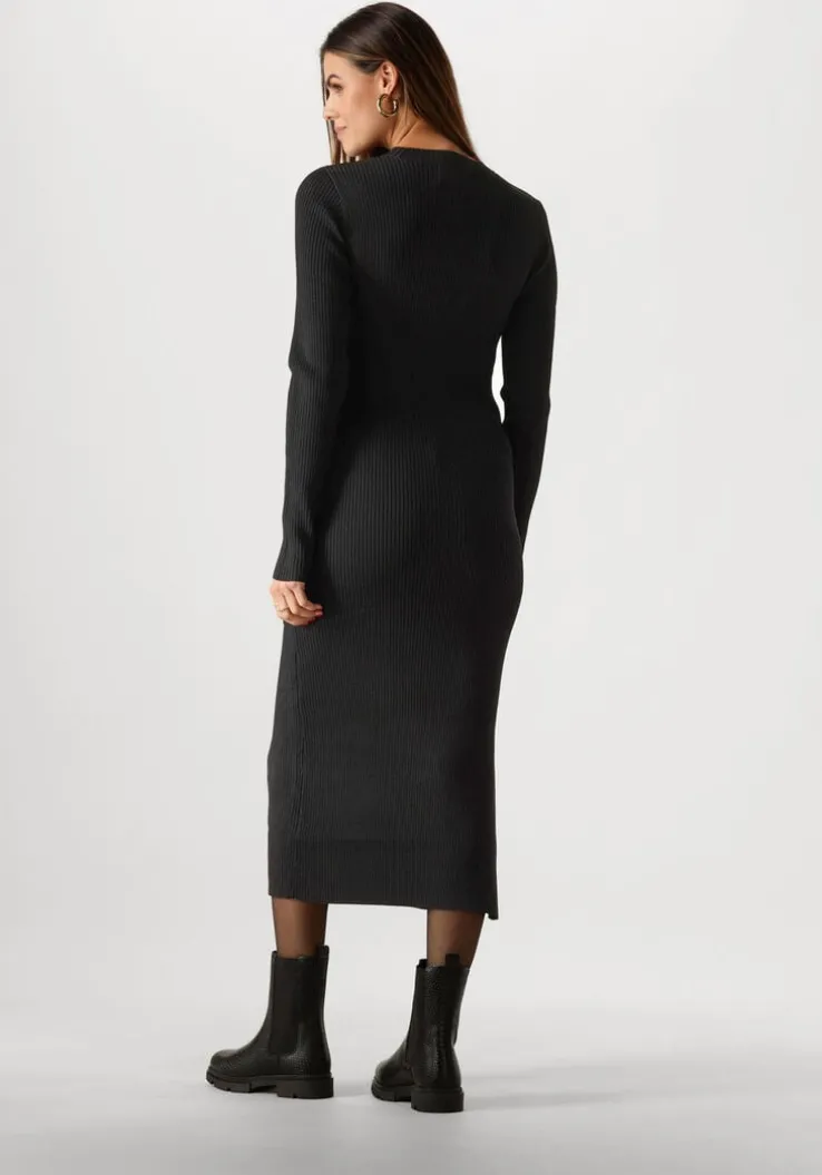 zwarte freebird midi jurk britney crew