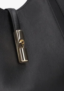 zwarte furla schoudertas goccia xl hobo