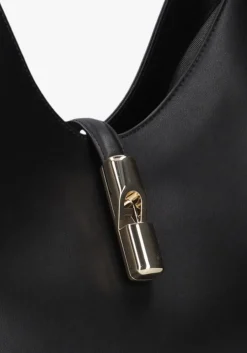 zwarte furla schoudertas goccia m hobo