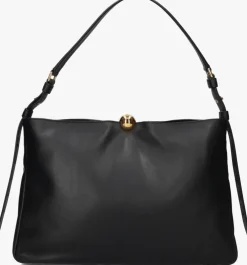 zwarte furla schoudertas sfera soft l shoulder bag
