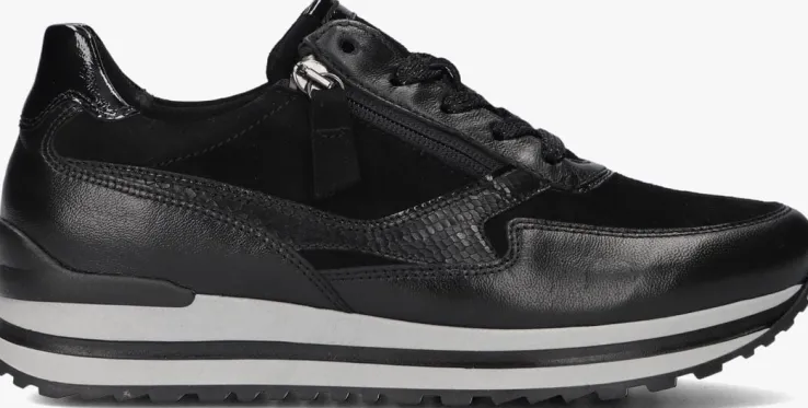 zwarte gabor lage sneakers 527