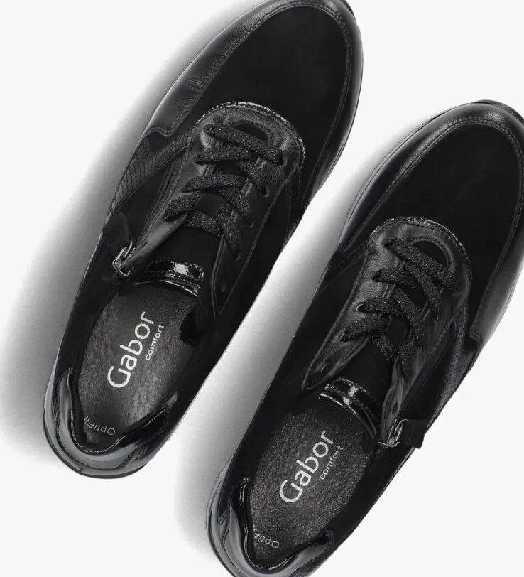 zwarte gabor lage sneakers 527