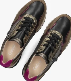 zwarte gabor lage sneakers 378