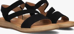 zwarte gabor platte sandalen 063