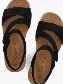 zwarte gabor sandalen 734.1