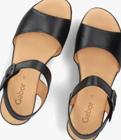 zwarte gabor sandalen met hak 651