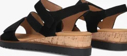 zwarte gabor sandalen met hak 750.2