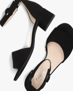 zwarte gabor sandalen met hak 902