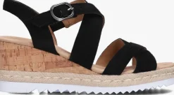 zwarte gabor sandalen met hak 832