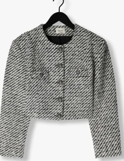 zwarte gestuz blazer amilinagz jacket