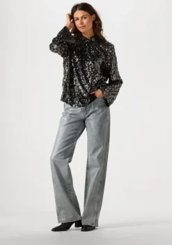 zwarte gestuz blouses salinagz blouse