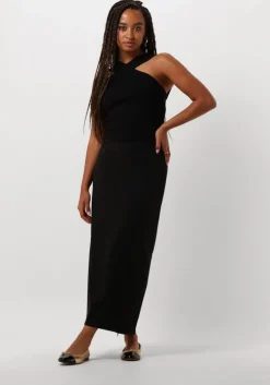 zwarte gestuz maxirok joellegz high waist long skirt