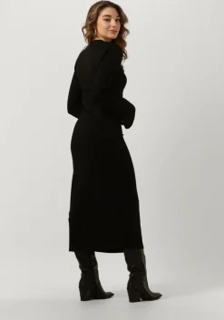 zwarte gestuz midi jurk ankagz long dress