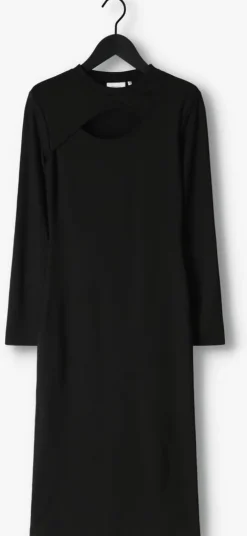 zwarte gestuz midi jurk ankagz long dress