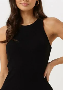 zwarte gestuz midi jurk drewgz sl long dress noos