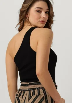 zwarte gestuz top drewgz one shoulder