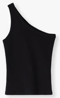 zwarte gestuz top drewgz one shoulder
