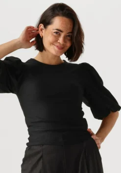 zwarte gestuz top rifagz balloon blouse